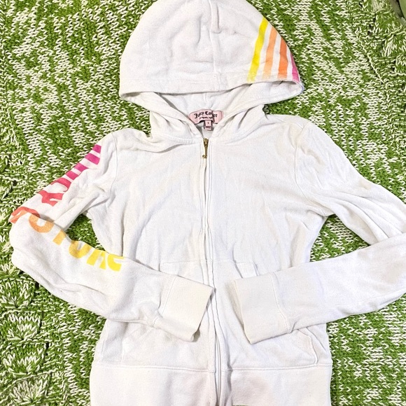Juicy Couture Jackets & Blazers - Small Juicy Couture Terry Cloth Track Jacket with Colourful Design🌈